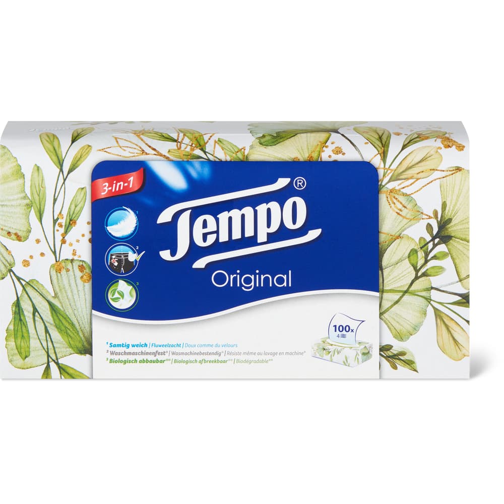Tempo Original Taschentücher 100 Blätter, 4 lagig