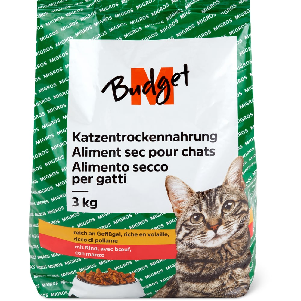 M-Budget Trockenfutter für Katzen Geflügel und Rind