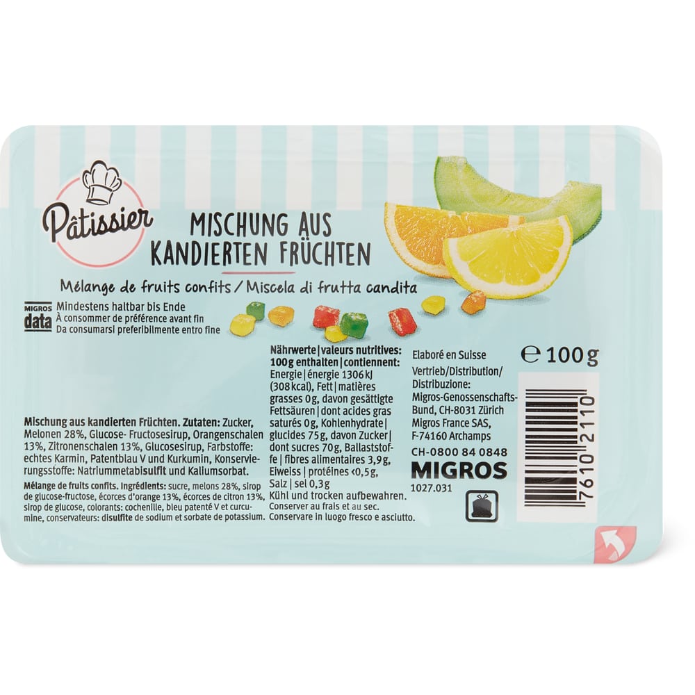 Patissier Kandierte Früchte, gehackt