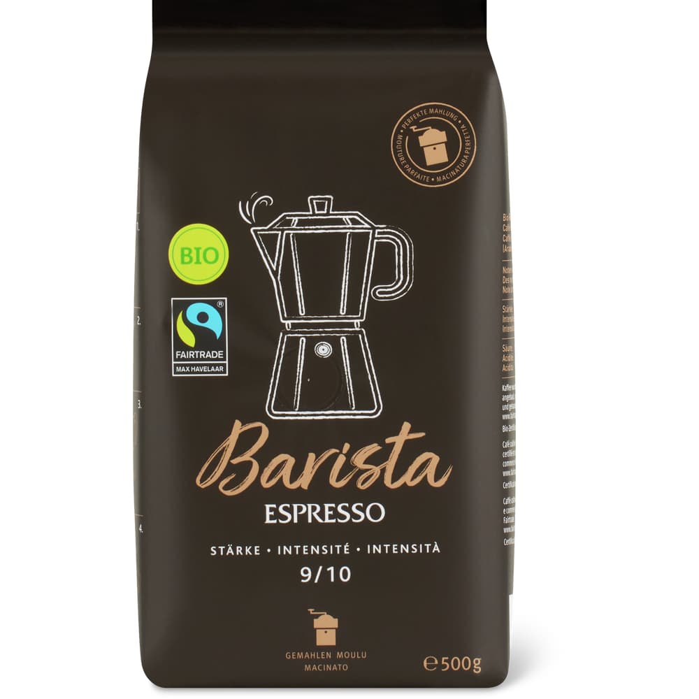 Barista Kaffee gemahlen Intensität 5/5