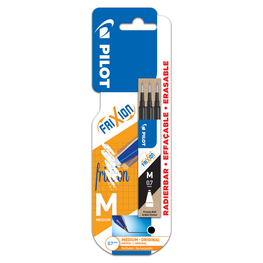 Pilot Frixion ball Nachfüller für Tintenroller Schwarz, 0.7 mm