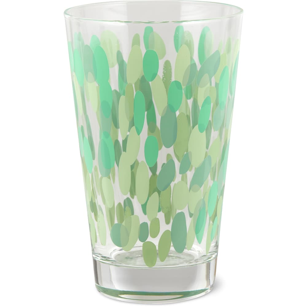 Migros Kitchen & Co. Wasserglas Basic Longdrink gepunktet grün, 40cl