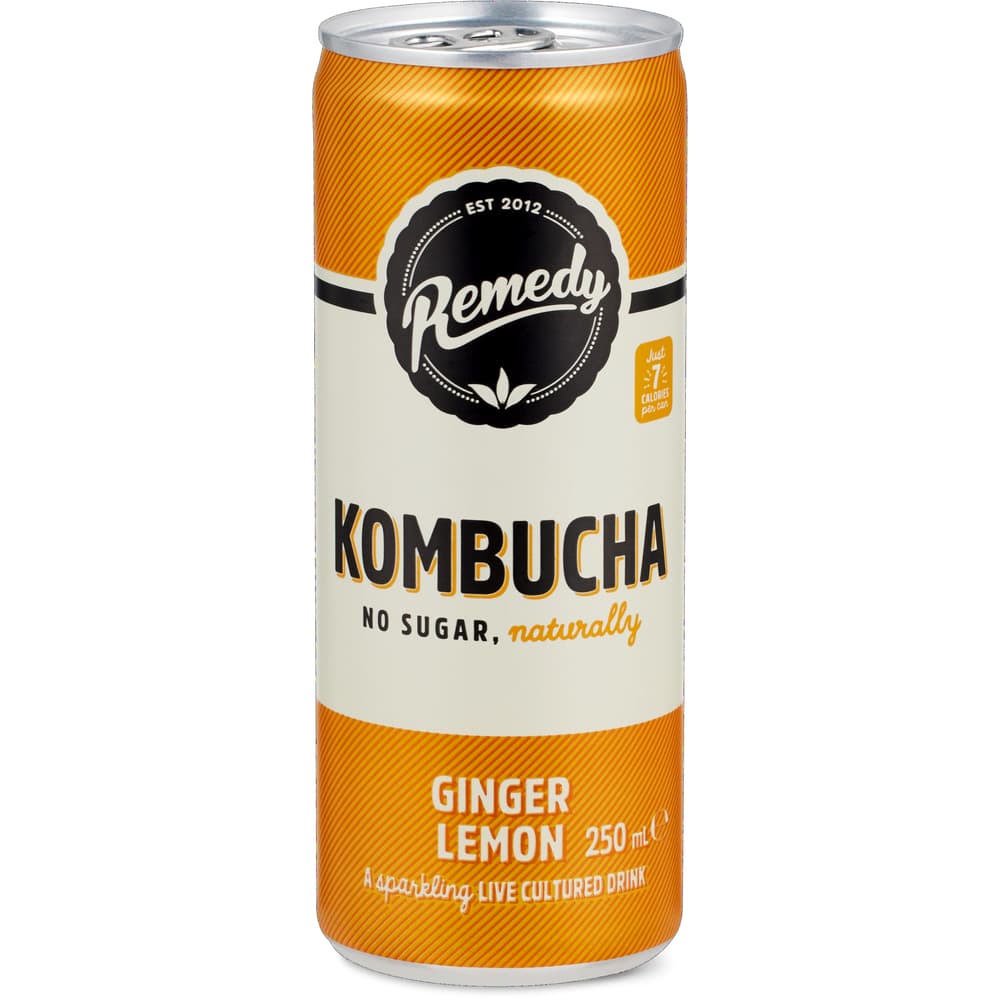 Remedy Kombucha No Sugar, naturally Ingwer-Zitrone