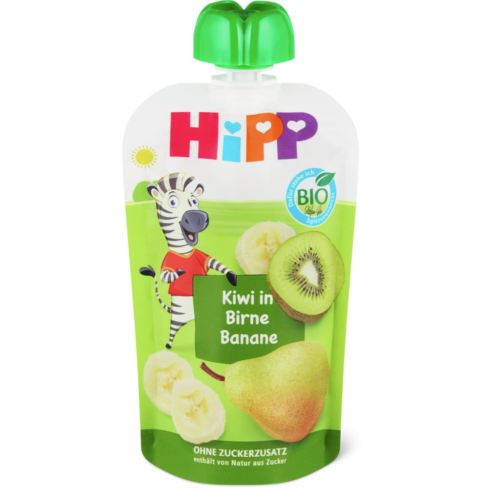 Hipp Quetschbeutel Kiwi in Birne Banane Bio, ab 1 Jahr , ohne Zuckerzusatz