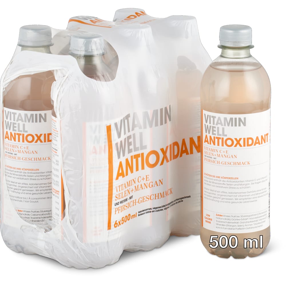 Vitamin Well Antioxidant Pfirsich-Geschmack