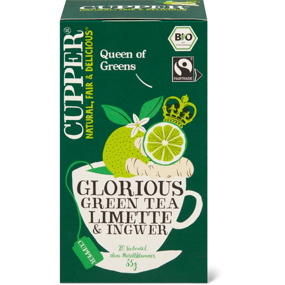 Cupper Bio Grüntee Limette Ingwer