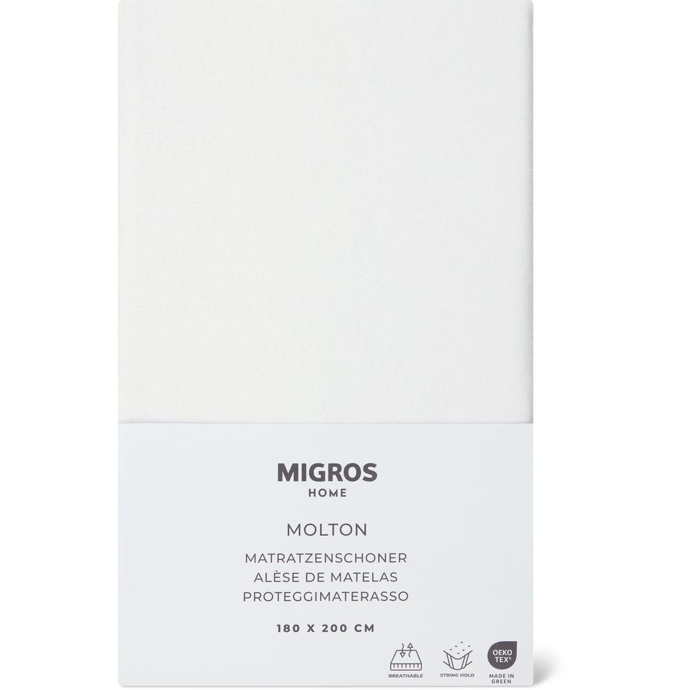 Migros Home Molton Matratzenschone 180x200cm, weiss