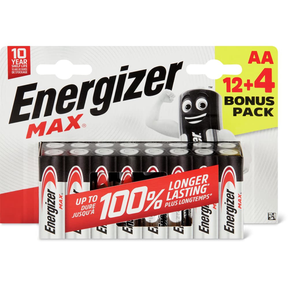 Energizer Batterien Max AA/LR6 12+4