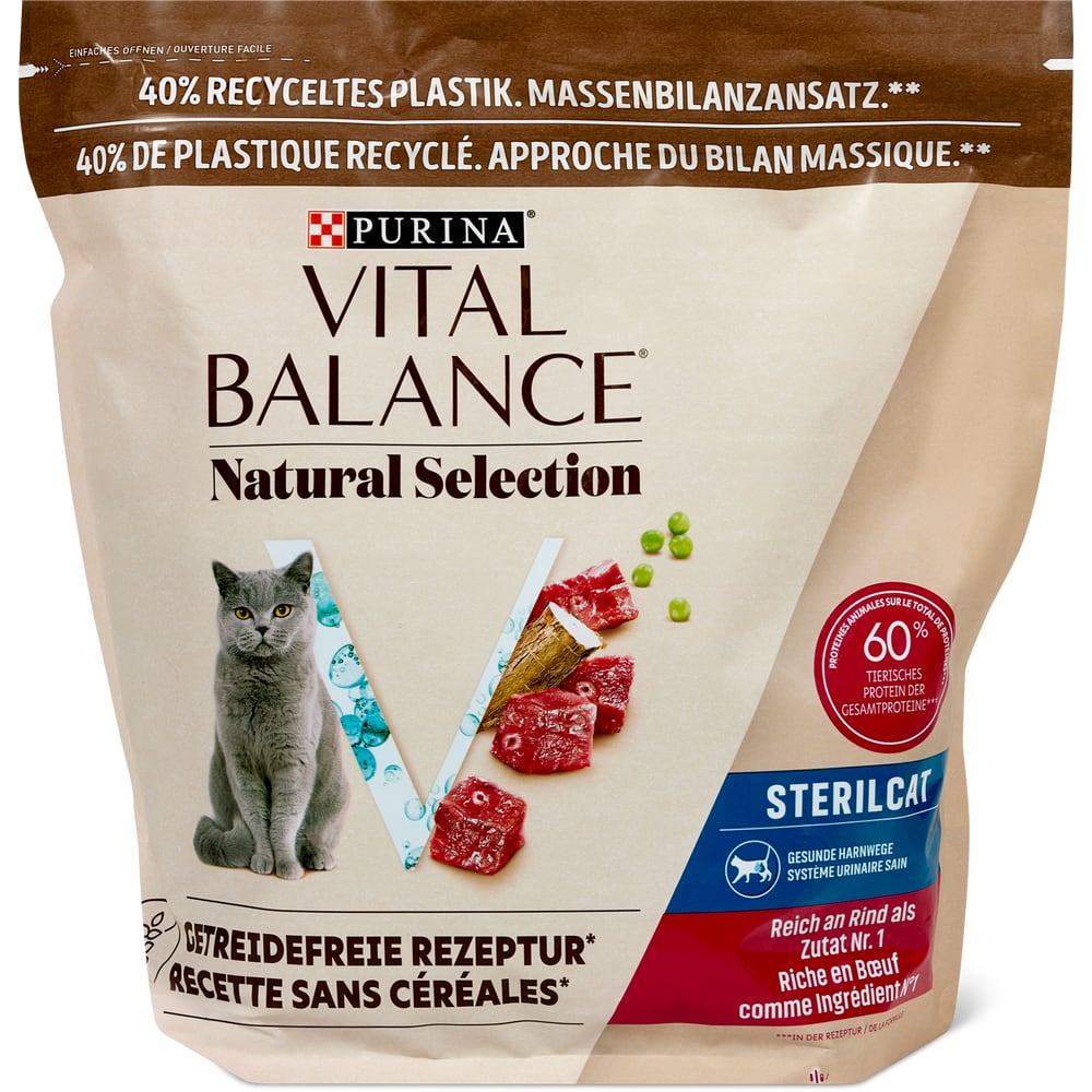 Vital Balance Natural Selection Trockenfutter für Katzen Rind