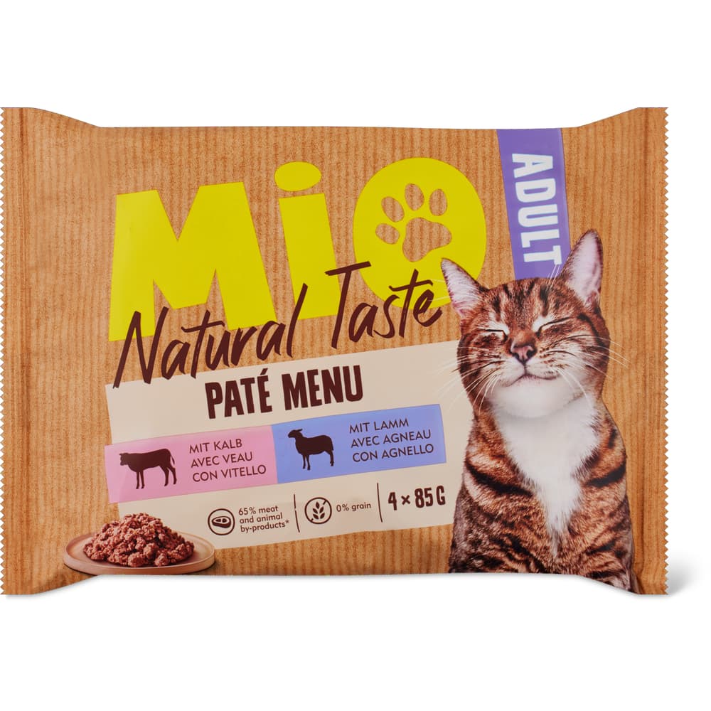 Mio Natural Taste Adult Paté Menu mit Kalb & Lamm