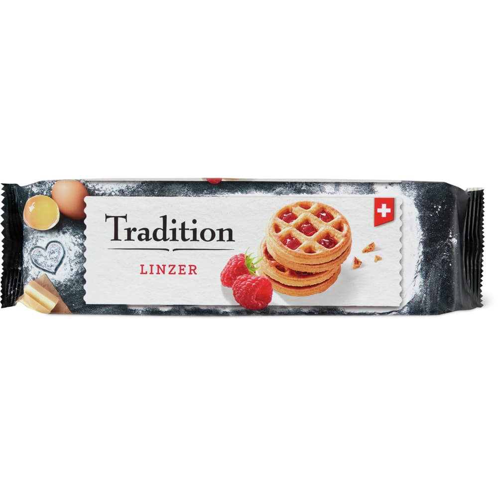 Tradition - Biscuits Haselnuss-Mürbegebäck mit Himbeerfüllung Linzer