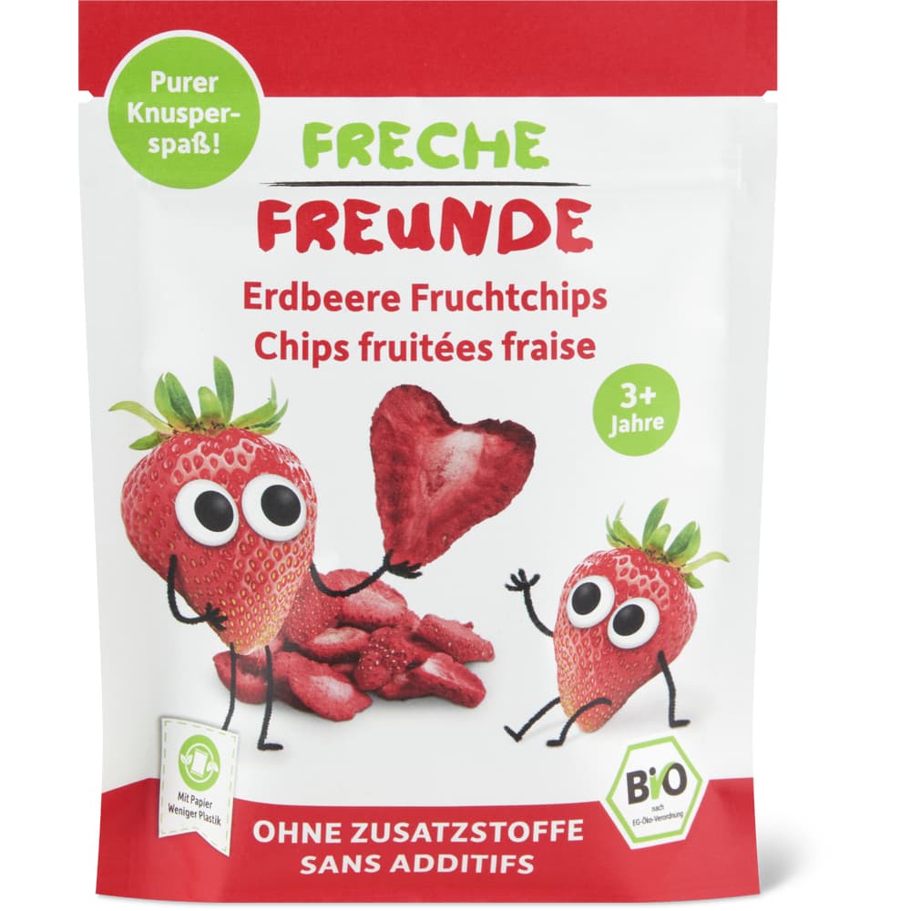 Freche Freunde Bio Erdbeere Fruchtchips Ab 3 Jahren