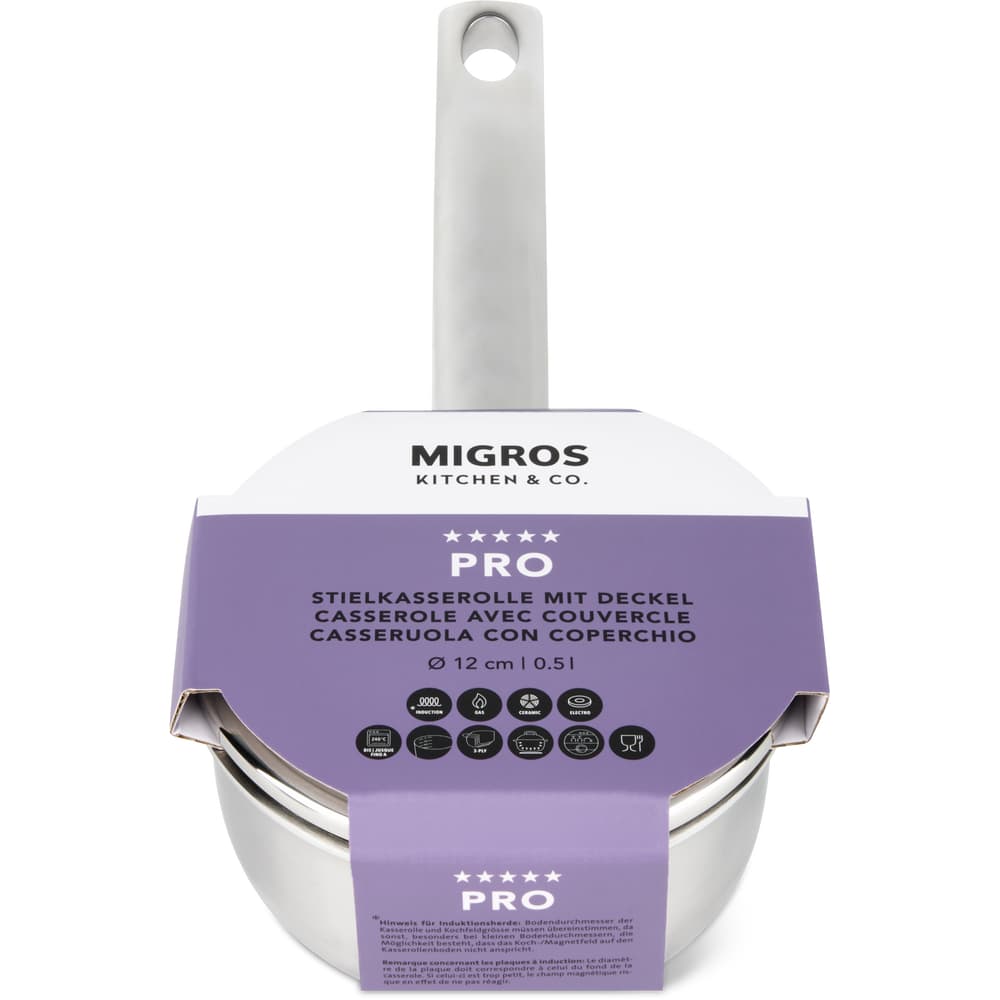 Migros Kitchen & Co. Pro Stielkasserolle Ø 12 cm, 0.5 L