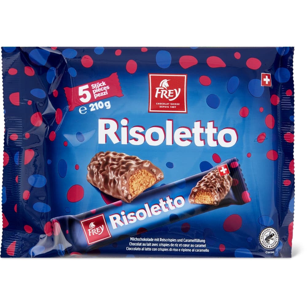 Risoletto Classic Milchschokolade mit Getreide-Crispies und Caramelfüllung