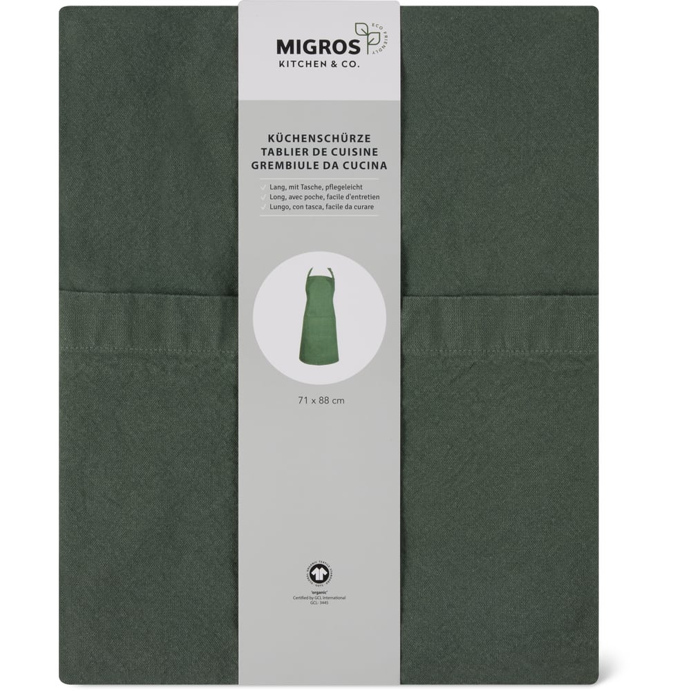 Migros Kitchen & Co. Kochschürze mit Latz grün