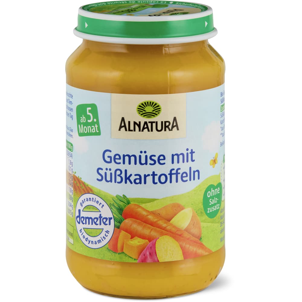 Alnatura Gemüsebrei mit Süsskartoffeln Bio, Demeter, nach 4. Monat