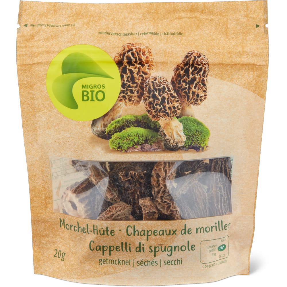 Migros Bio Morchel-Hüte getrocknet