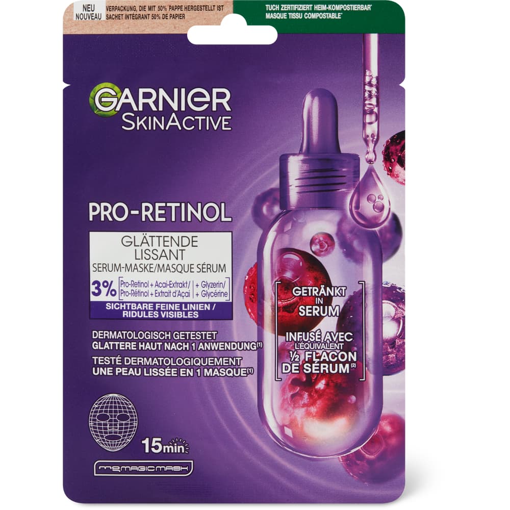 Garnier SkinActive Pro-Retinol Serum-Maske