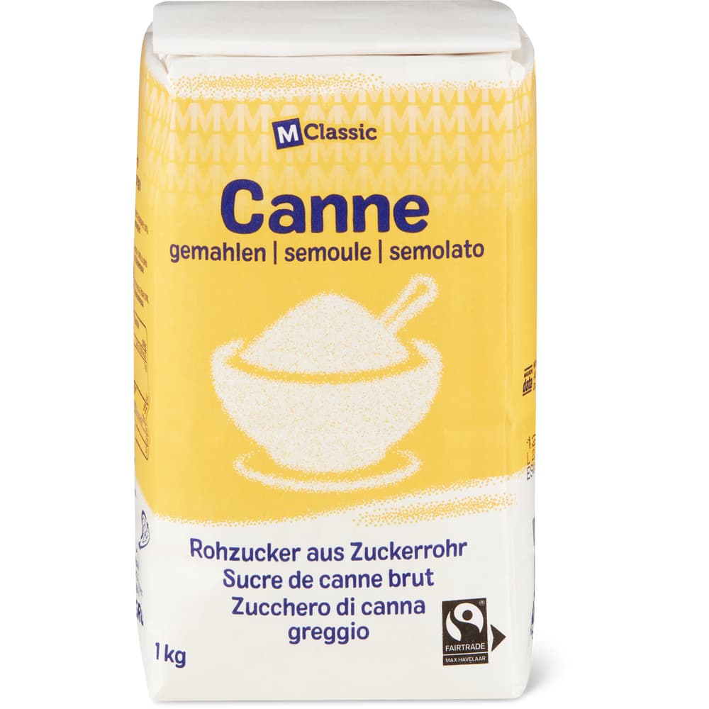 M-Classic Fairtrade Rohrzucker aus Zuckerrohr gemahlen