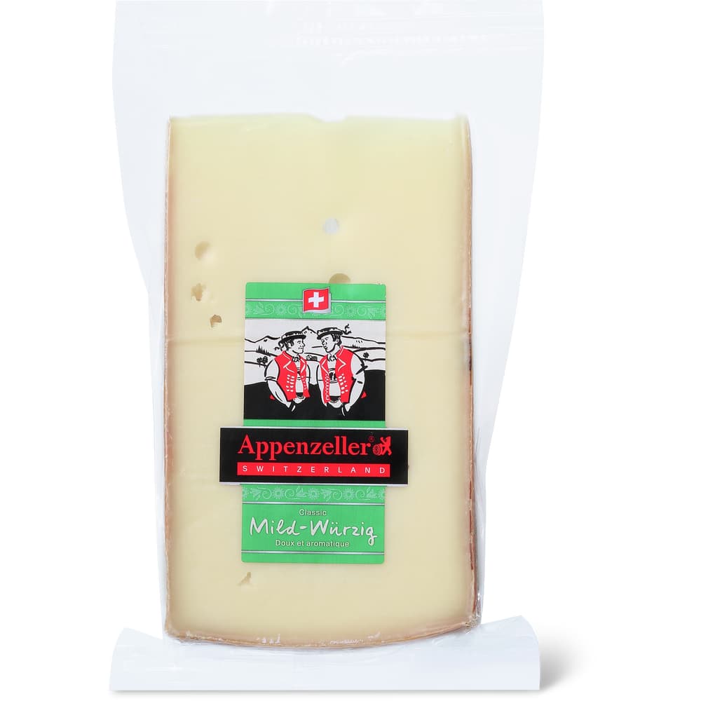 Appenzeller · Schweizer Hartkäse, vollfett, mit Rohmilch · Mild und ... Appenzeller · Schweizer Hartkäse, vollfett, mit Rohmilch · Mild und ...