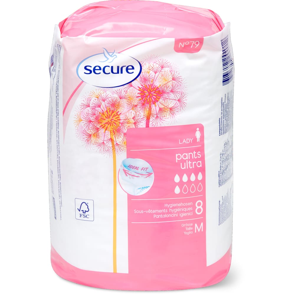 Secure N° 79 Hygienehosen Pants Ultra - Grösse M - Lady