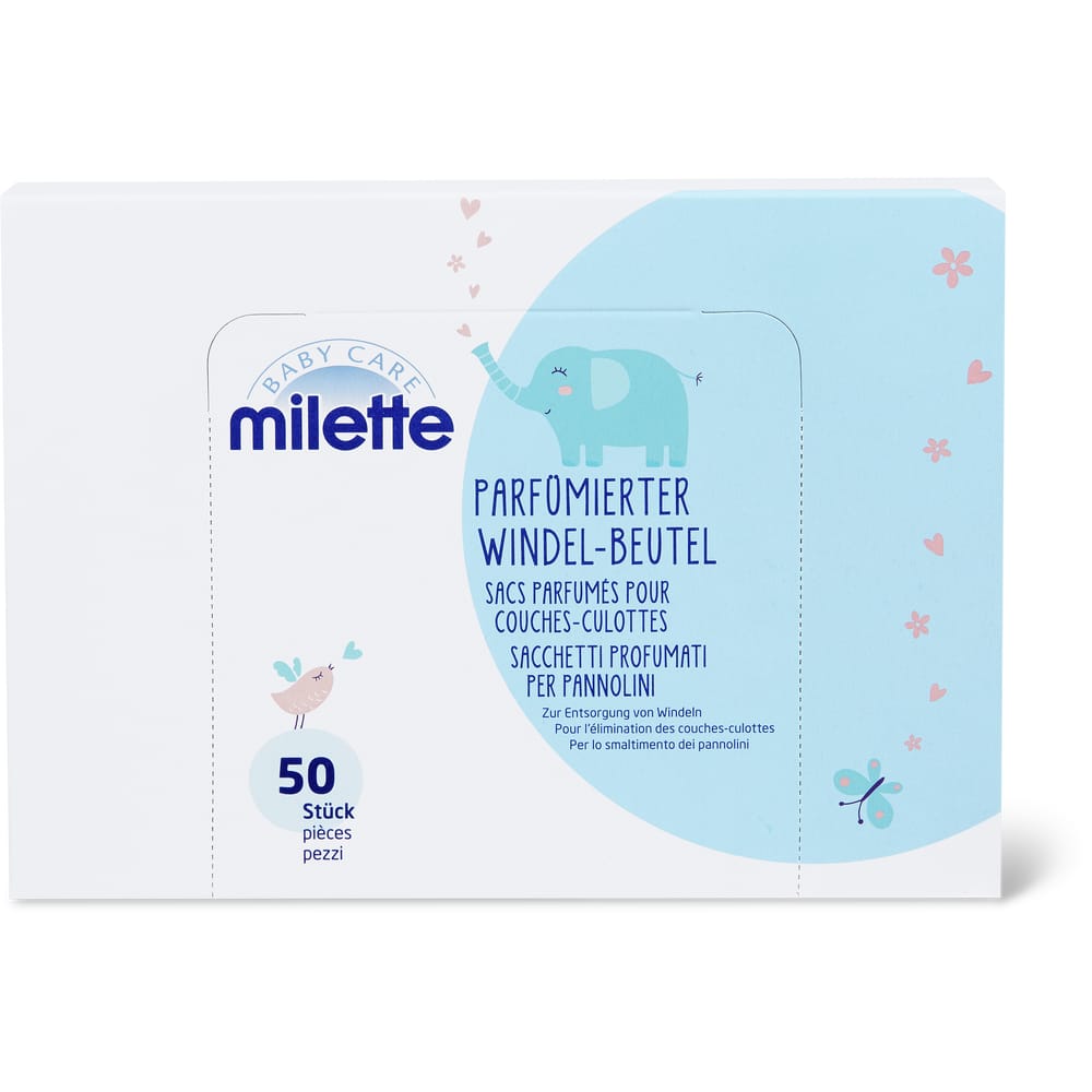 Milette Baby Care Parfümierter Windel-Beutel Zur Entsorgung von Windeln