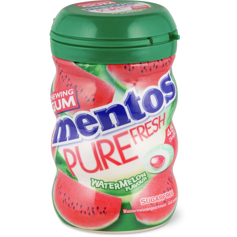 Mentos Pure Fresh Chewing Gum Watermelon, ohne Zuckerzusatz