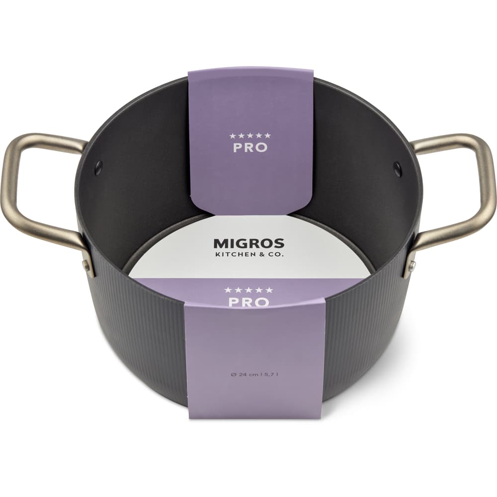 Migros Kitchen & Co. Pro Kochtopf Ø 24 cm, schwarz