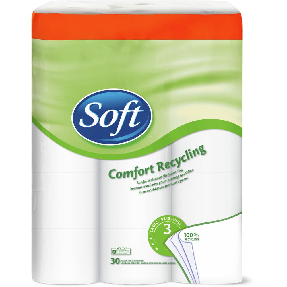 Soft Comfort Recycling Toilettenpapier 3 Lagig