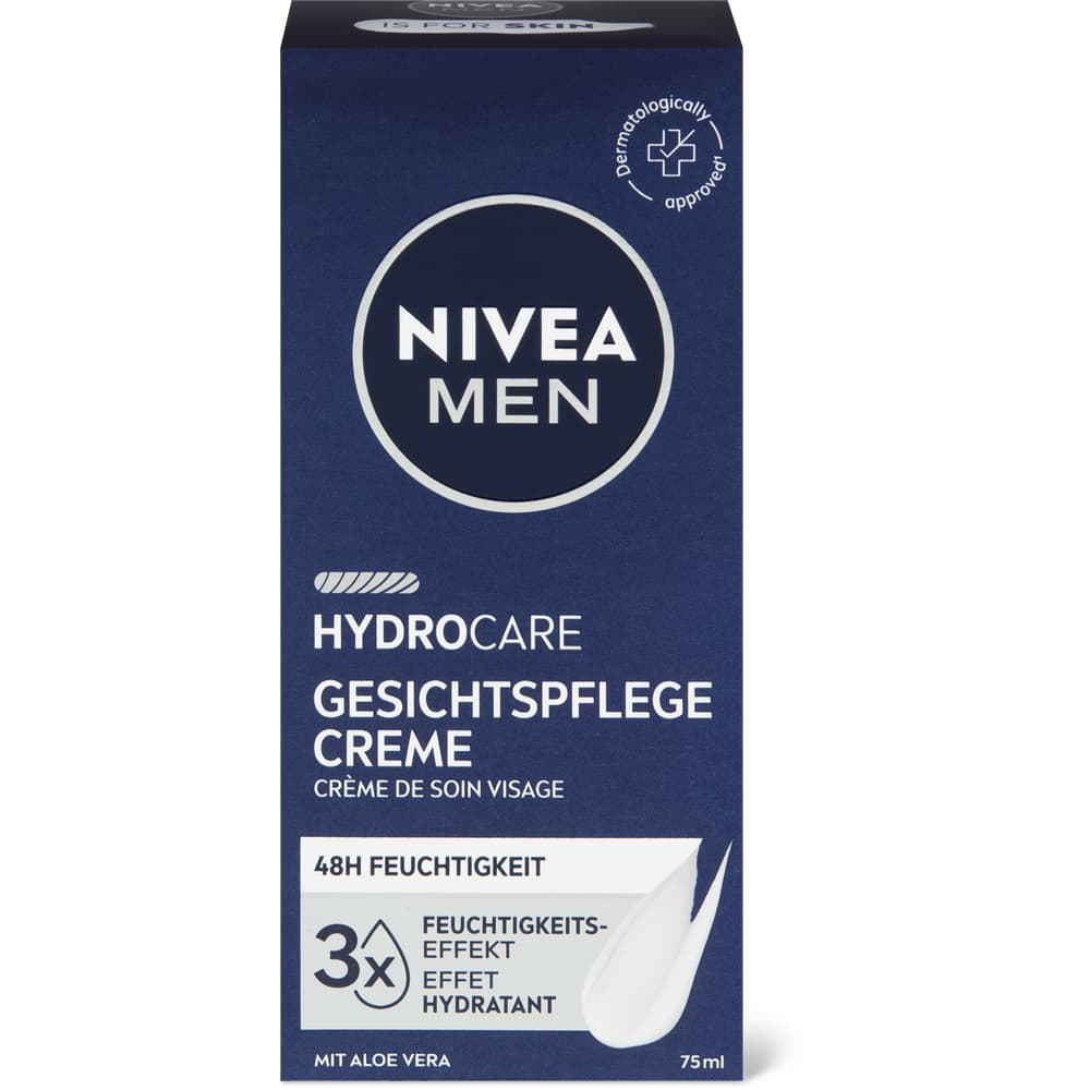 Nivea Men Hydrocare Gesichtspflegecreme 3xFeuchtigkeitseffekt, mit Aloe Vera