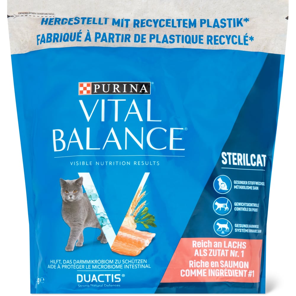 Vital Balance Sterilcat Trockenfutter für Katzen Lachs & Weizen