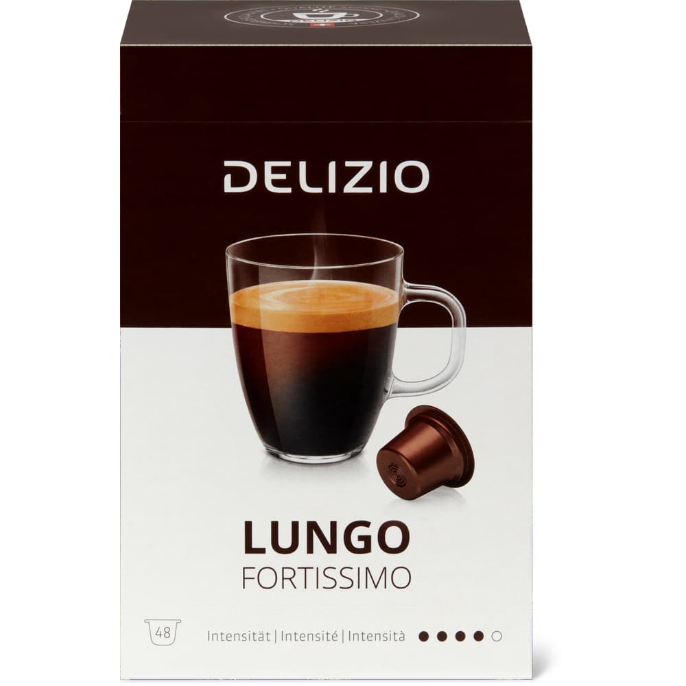Delizio Kaffee-Kapseln Lungo Fortissimo, System Delizio