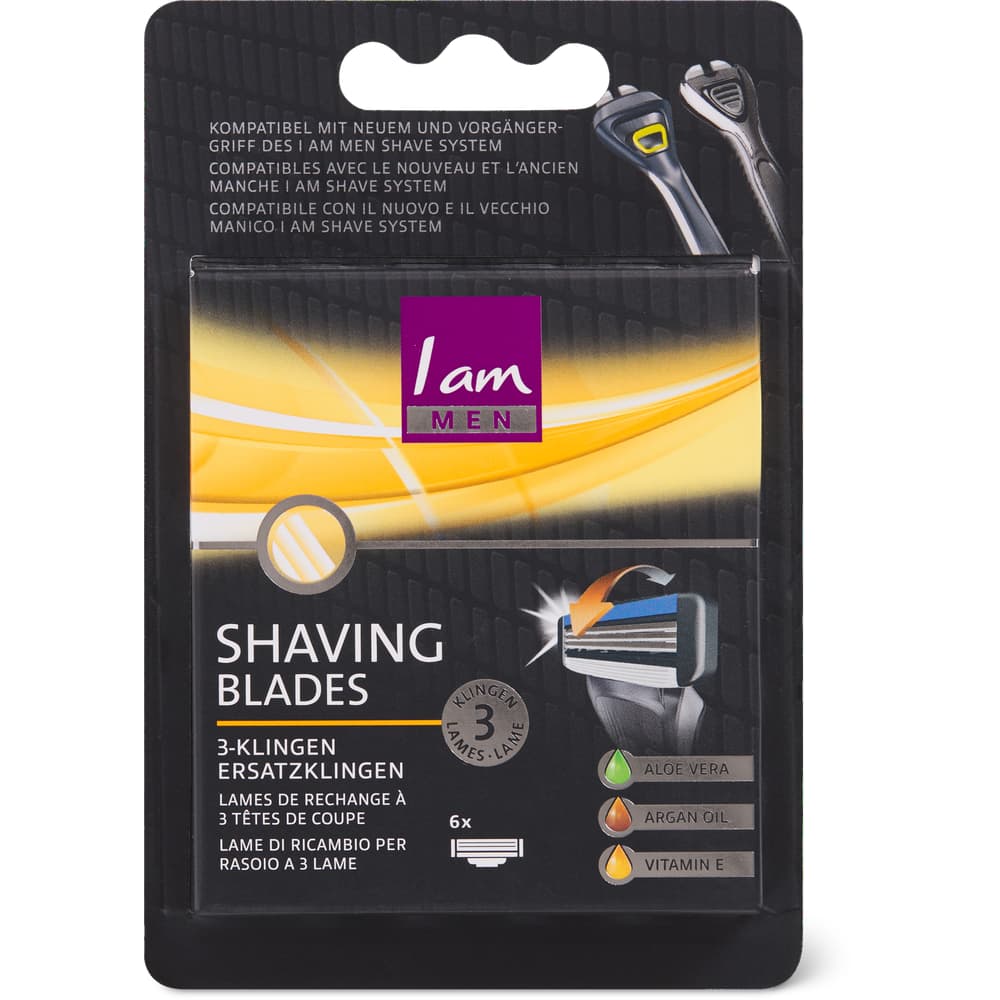 I am Men Shaving Blades Aloe Vera, Argan Öl, Vitamin E