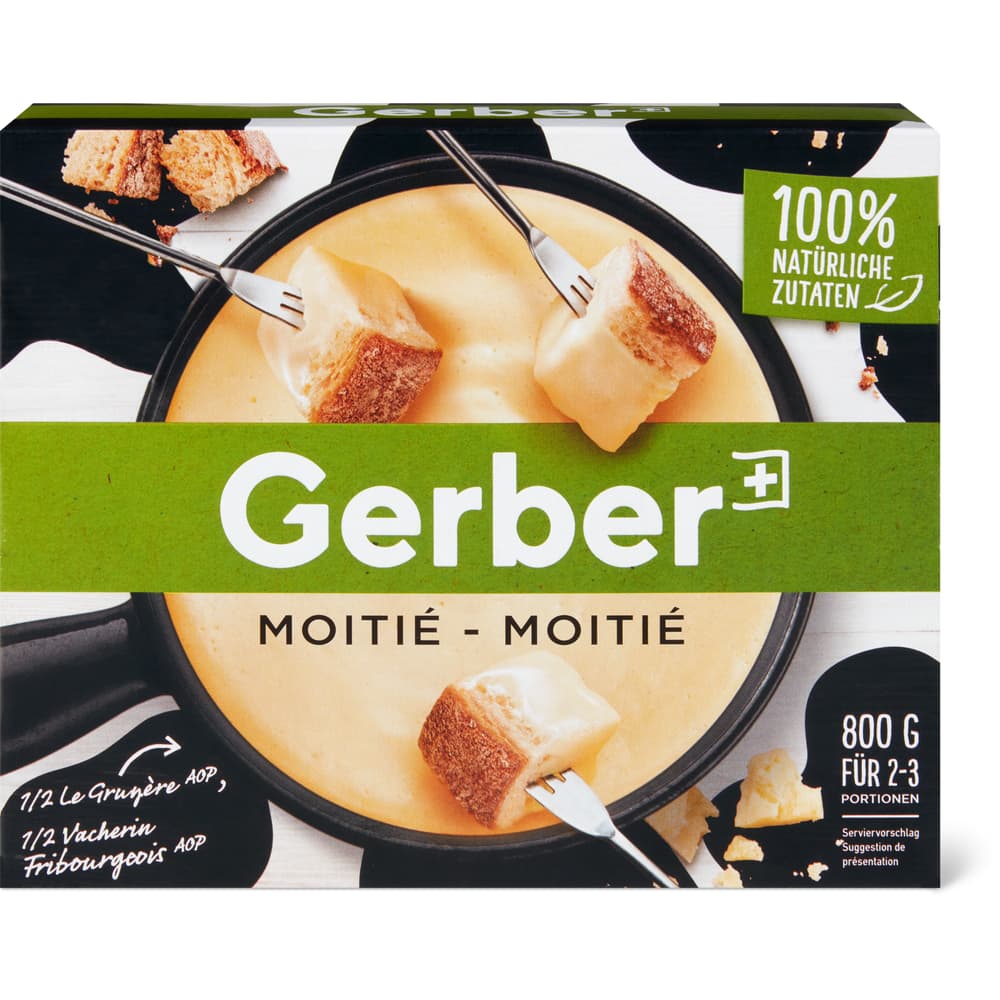 Gerber Moitié-Moitié Fertig - Fondue halb freiburger Vacherin, halb Greyerzer / 3-4 Portionen