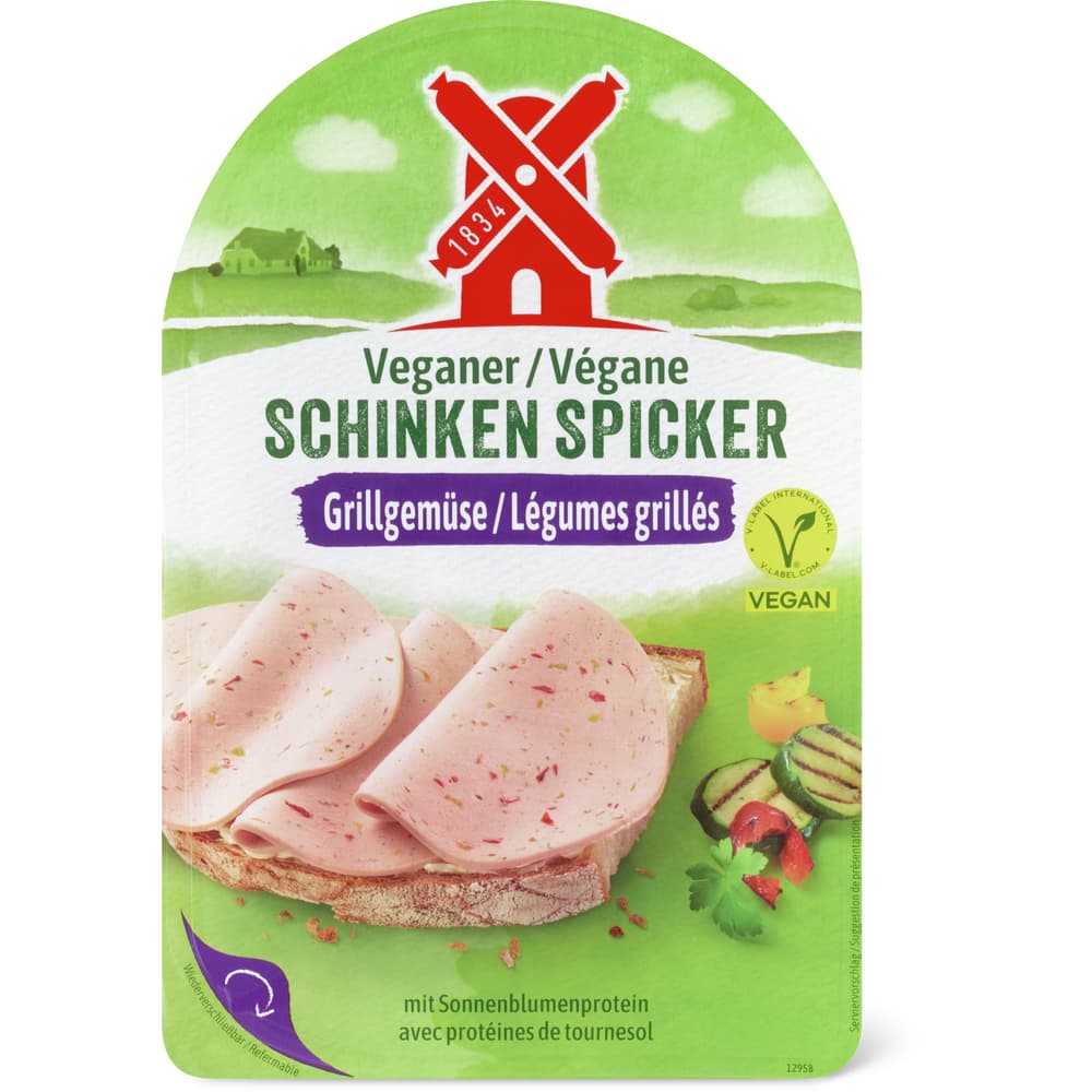 Rügenwalder Mühle Veganer Schinken Spicker Grillgemüse