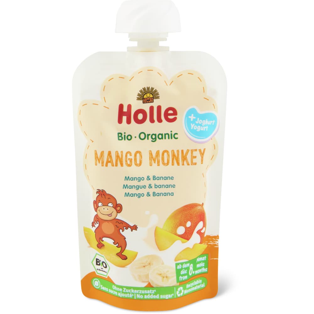 Holle Quetschbeutel Mango Monkey Bio
