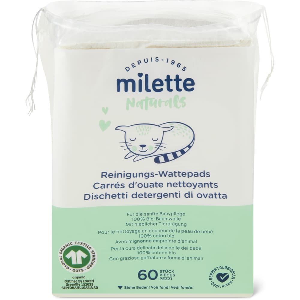 Milette Baby Care Naturals Reinigungs-Wattepads
