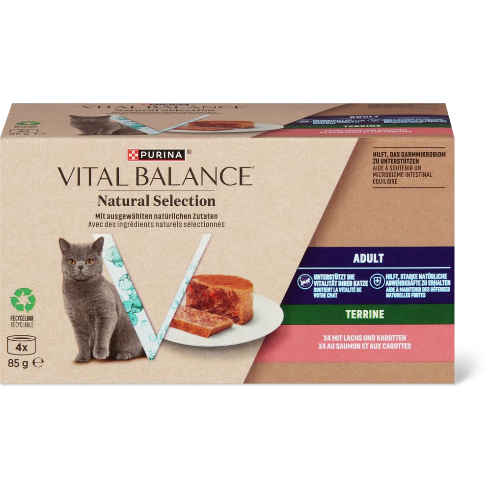 Vital Balance Natural Selection Paté Lachs und Karotten