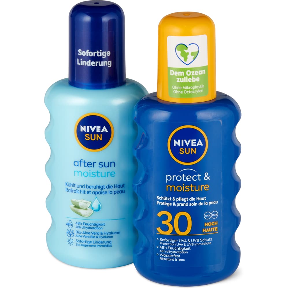Nivea Sun Sonnenspray + Pflege nach der Sonne Protect & Moisture + After Sun Moisture - FPS 30