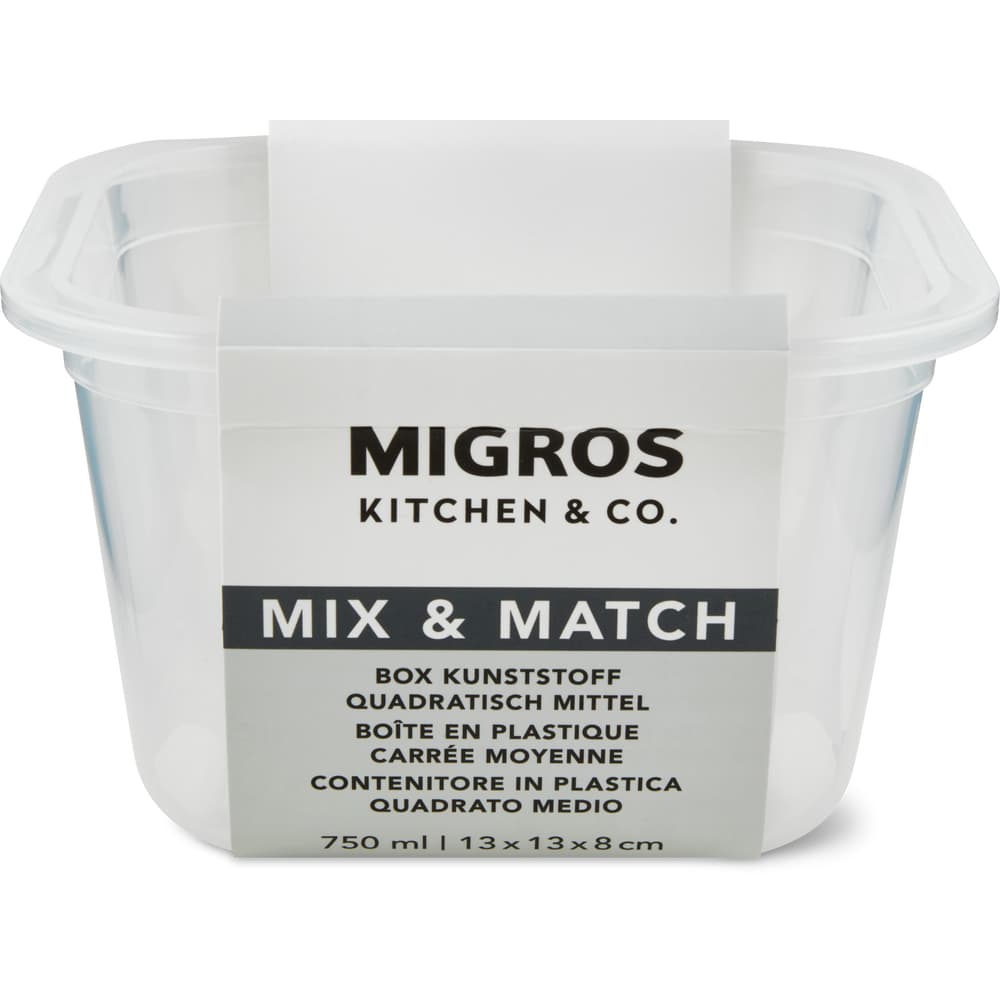 Migros Kitchen & Co. Box Kunststoff mittel quadratisch, 0.75l