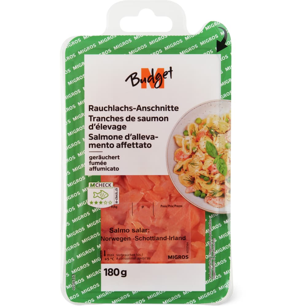 M-Budget Rauchlachsanschnitte geräuchert