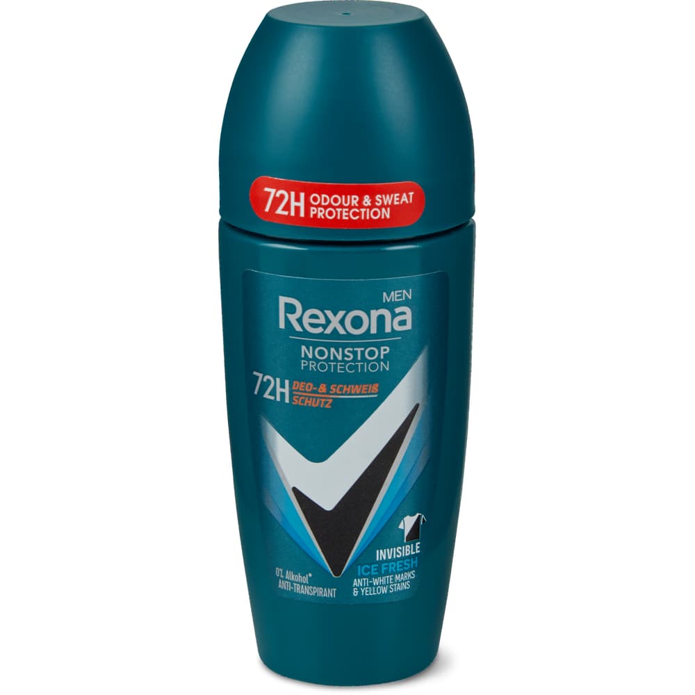 Rexona Deo Roll-on Invisible Ice Fresh 72h, 0% Alkohol, Anti-Transpirant