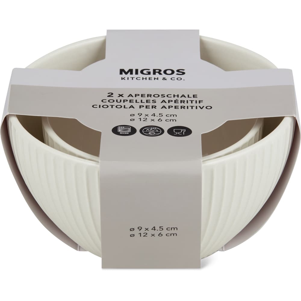 Migros Kitchen & Co. Apero Set weiss, 12x6cm