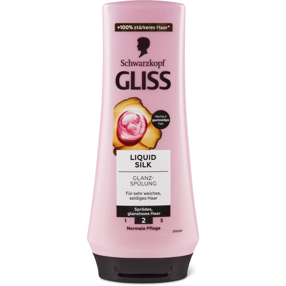 Schwarzkopf Gliss Liquid Silk Spülung Trockenes, glanzloses Haar