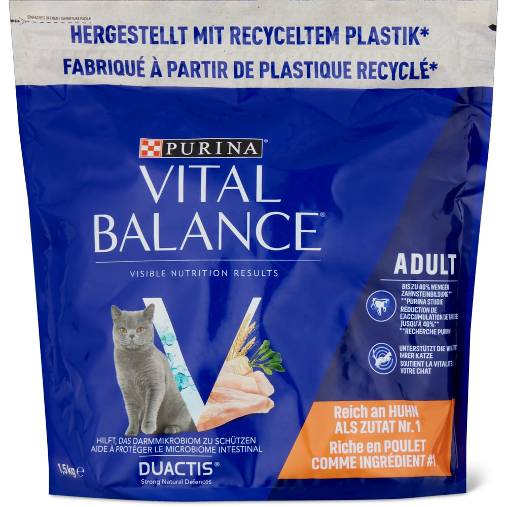 Vital Balance Adult Trockenfutter für Katzen Huhn & Vollkorn-Getreide