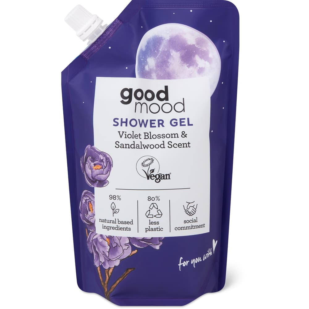 good mood Duschgel Violet Blossom & Sandalwood, Refill, vegan