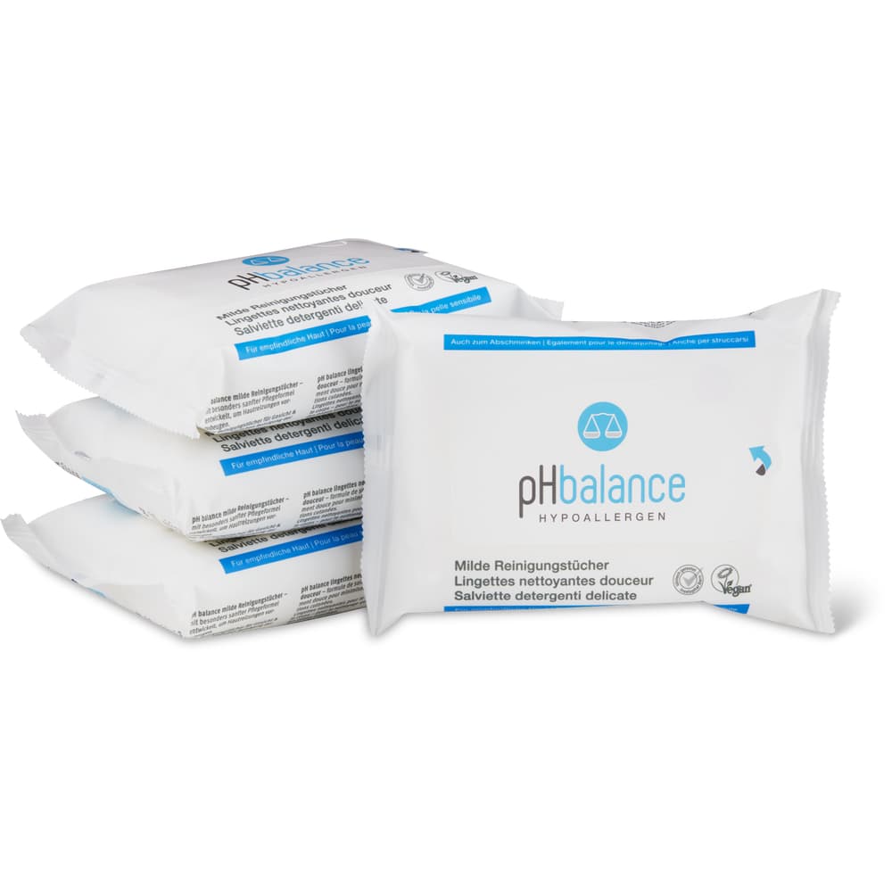 pH balance Hypoallergen Milde Reinigungstücher
