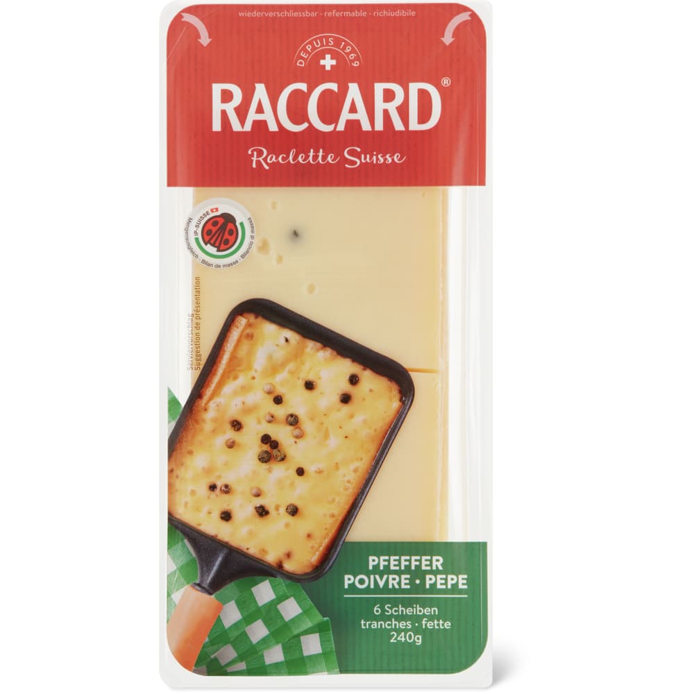 Raccard IP-SUISSE Raclette Pfeffer - 6 Scheiben