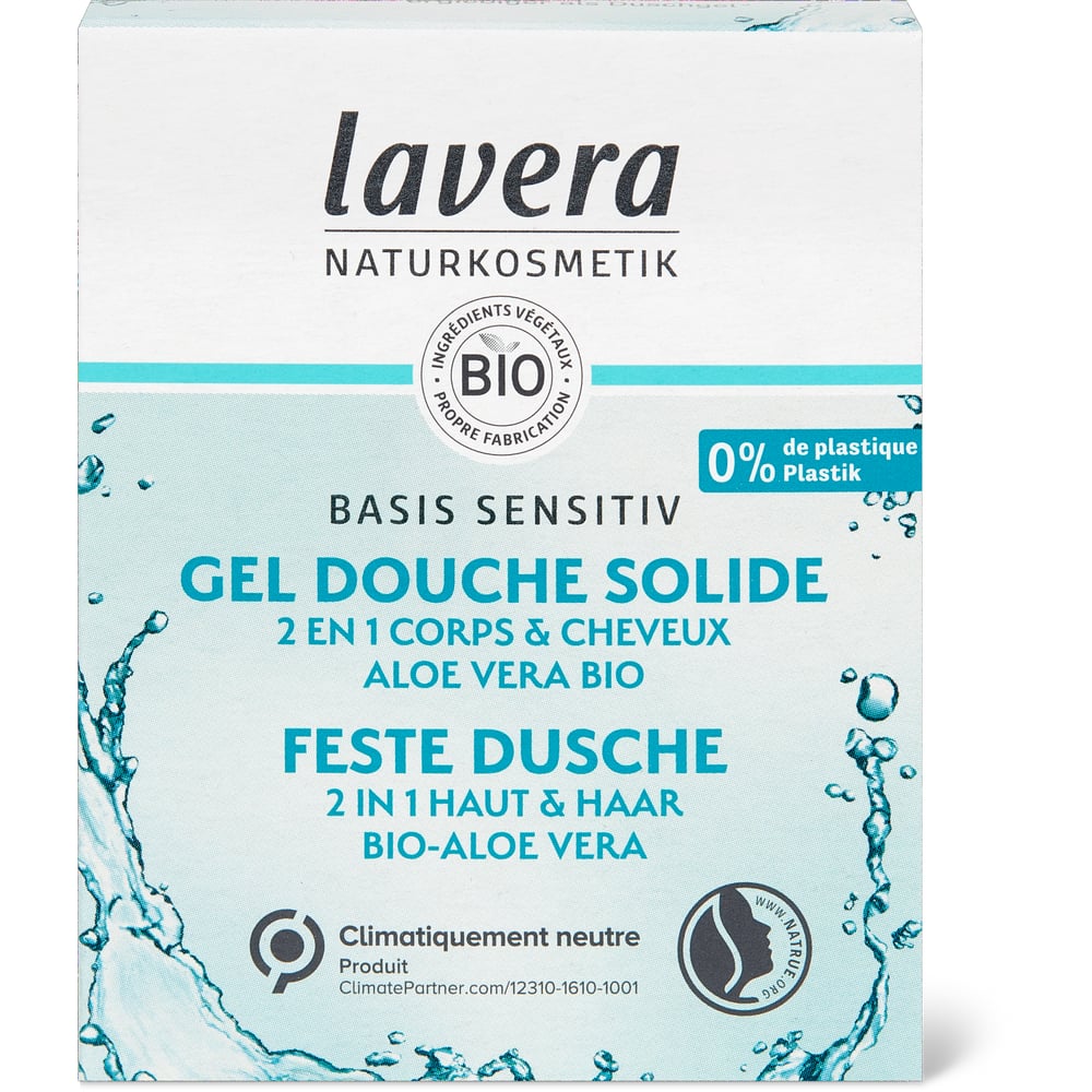 Lavera Basis Sensitiv 2in1 feste Dusche Aloe Vera, vegan