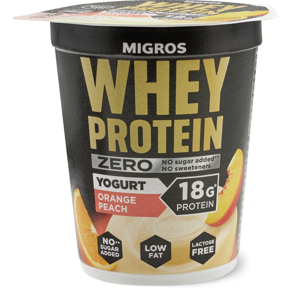 Migros High Protein Whey Joghurt Double Zero Orange-Pfirsich